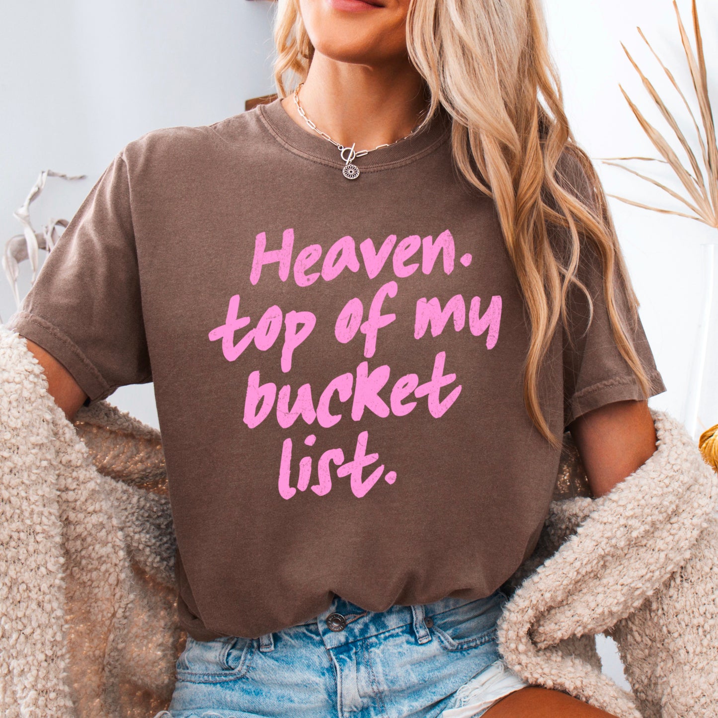Heaven Top Of My Bucket List Comfort Color Graphic Tee