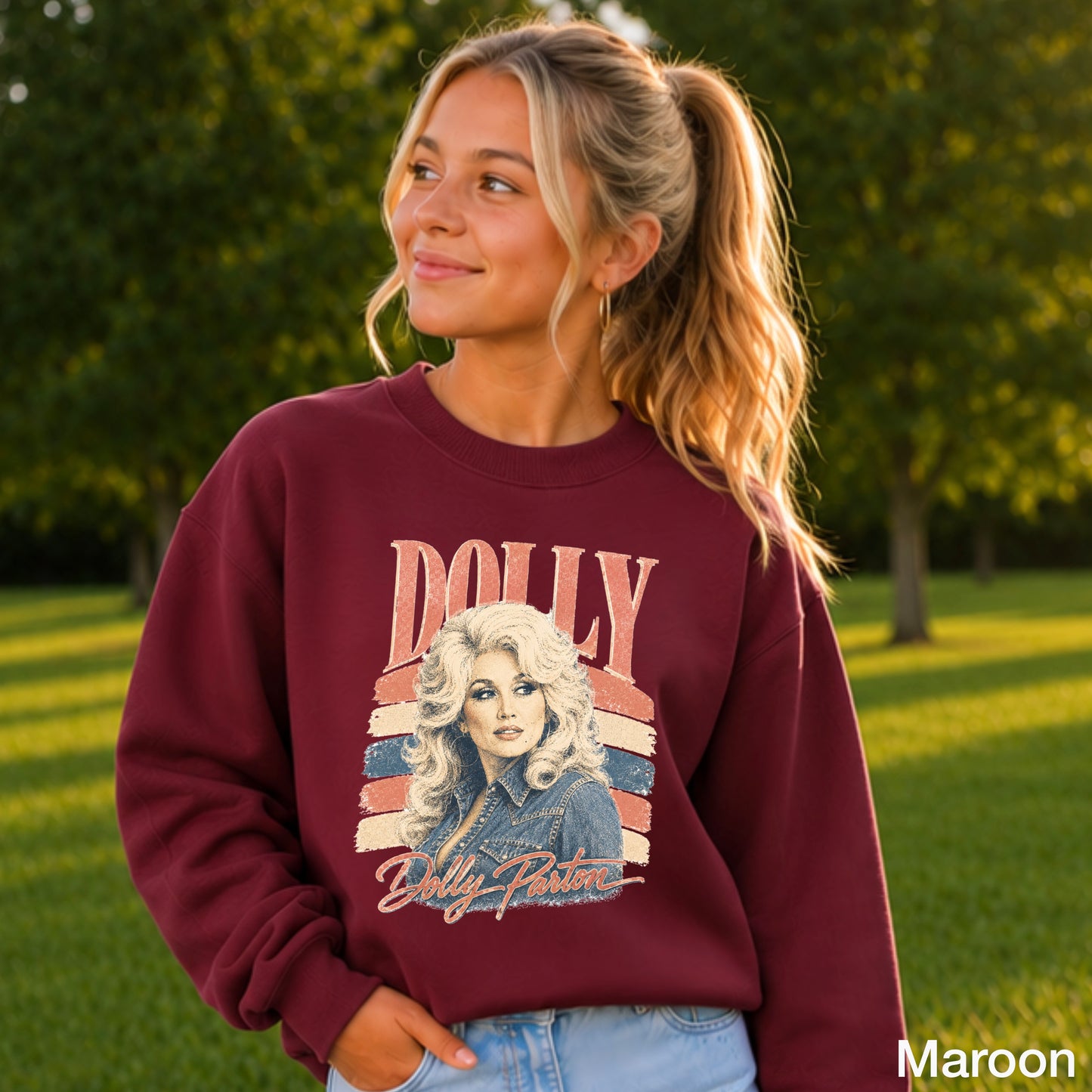 Retro Dolly Youth Crewneck Sweatshirt