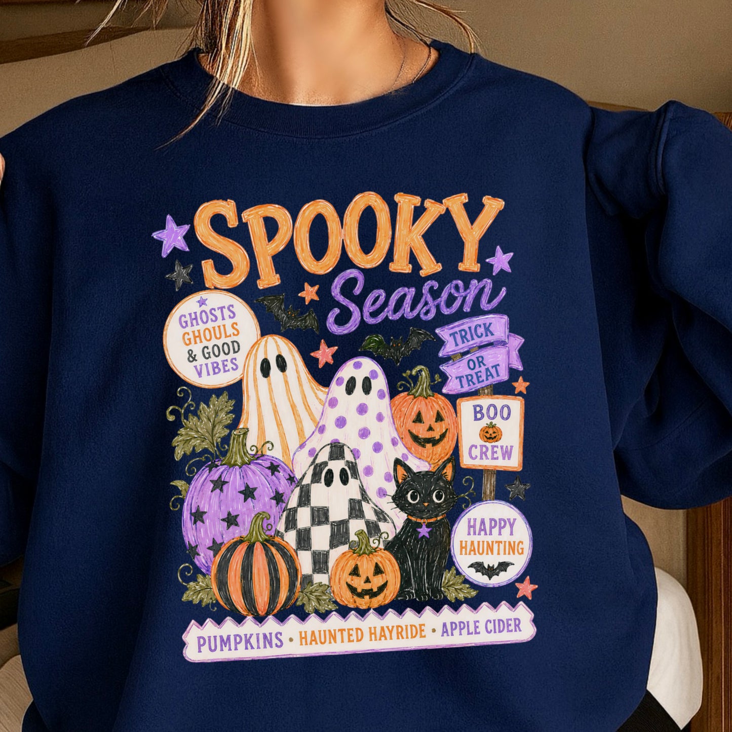 Spooky Season Halloween Crewneck Sweatshirt