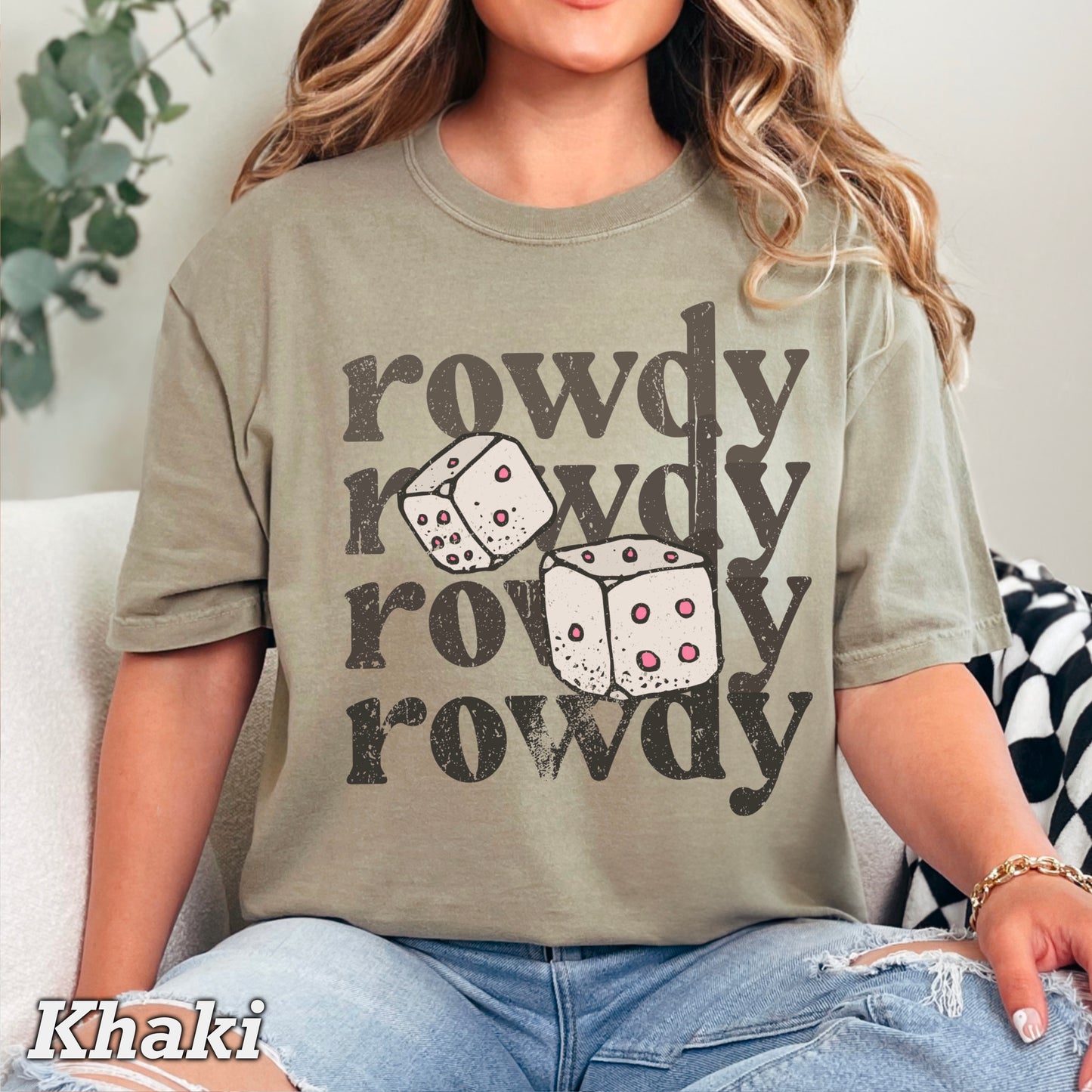 Rowdy Dice Comfort Color Graphic Tee