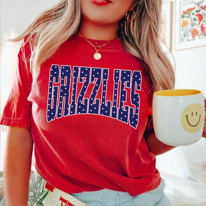 Grizzlies Polka Dot Comfort Color Graphic Tee