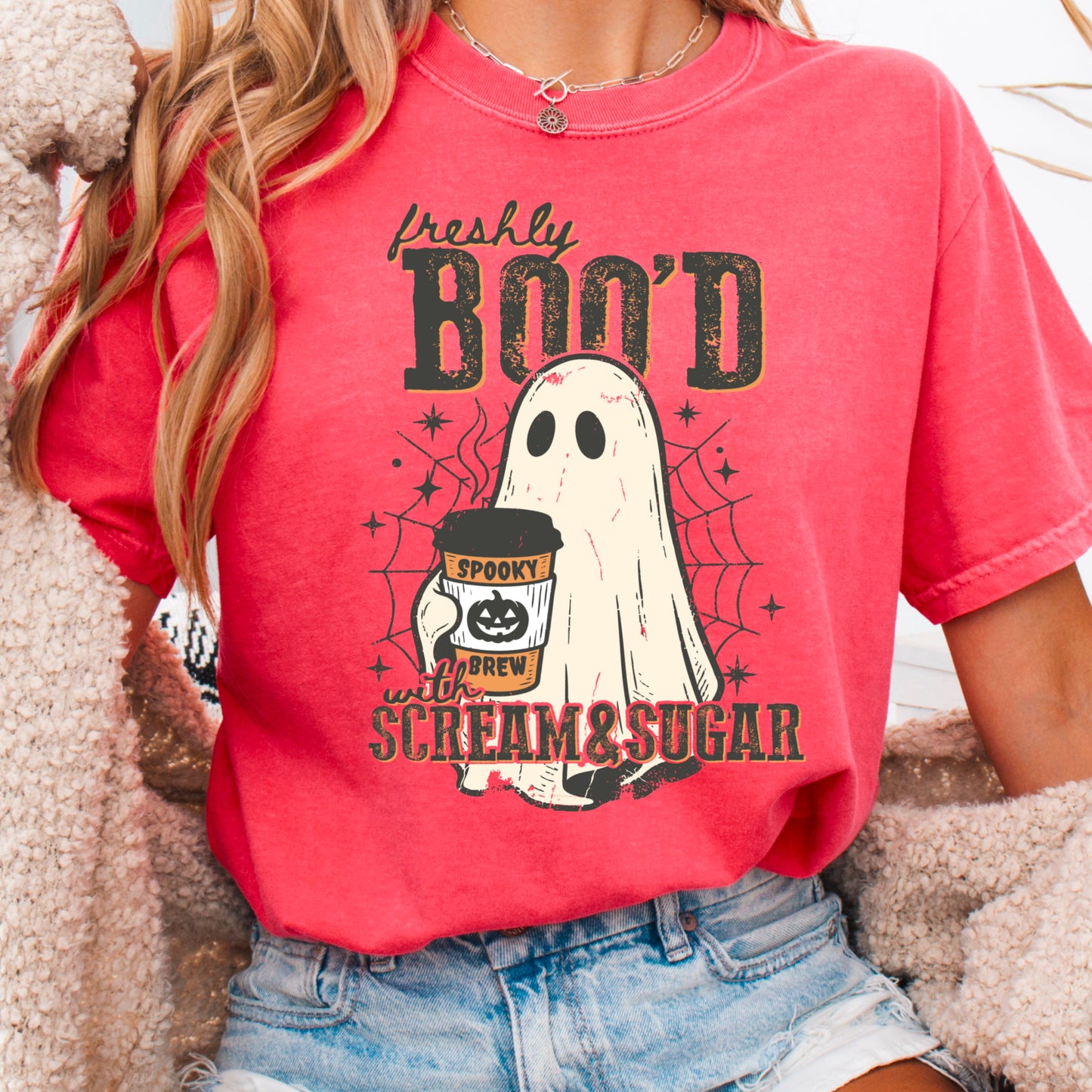 Freshly Boo’d Halloween Comfort Color Graphic Tee