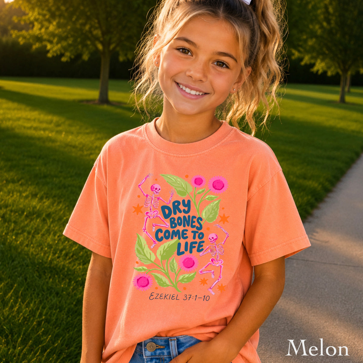 Dry Bones Come To Life Youth Comfort Color Christian T-Shirt