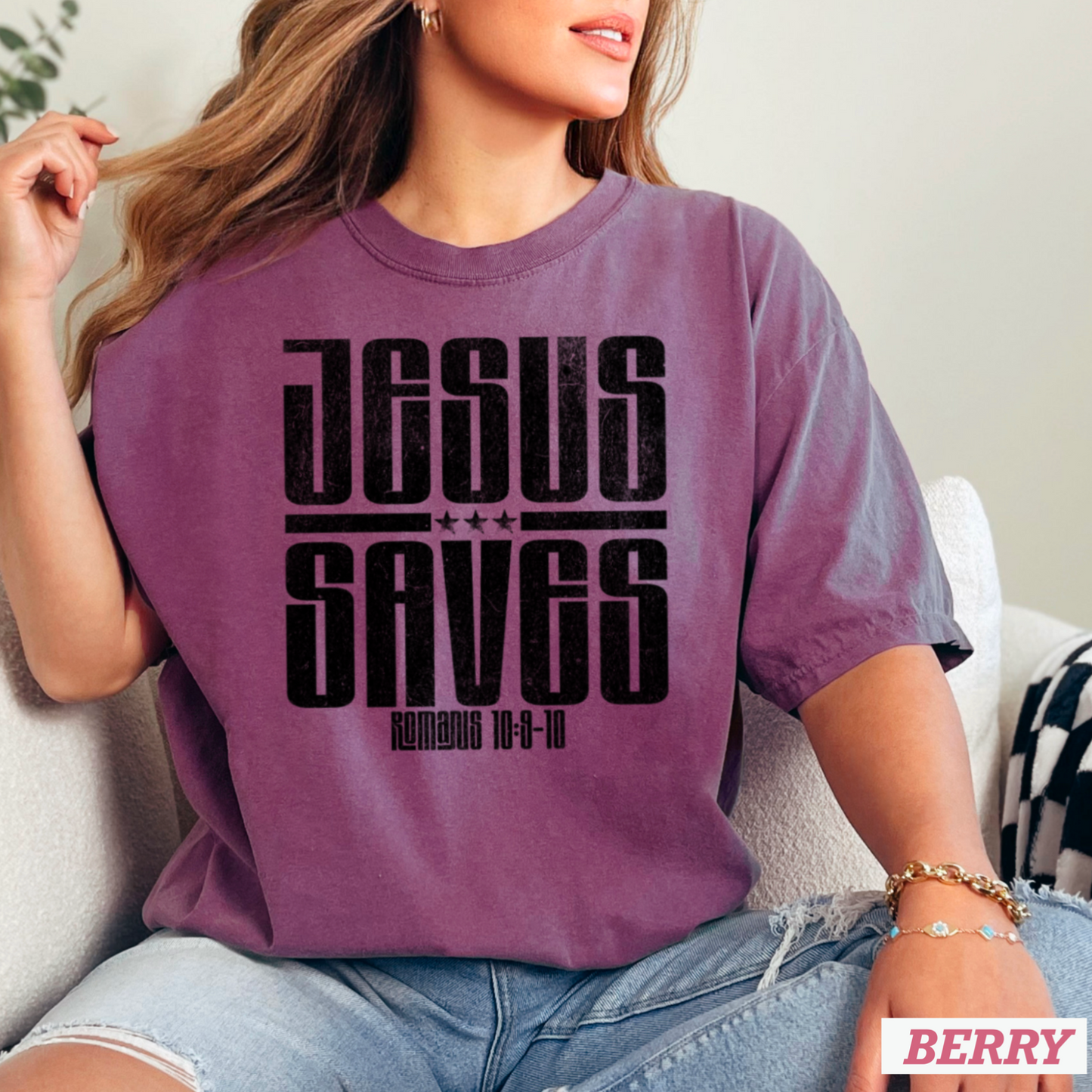 Jesus Saves Comfort Color Graphic Tee