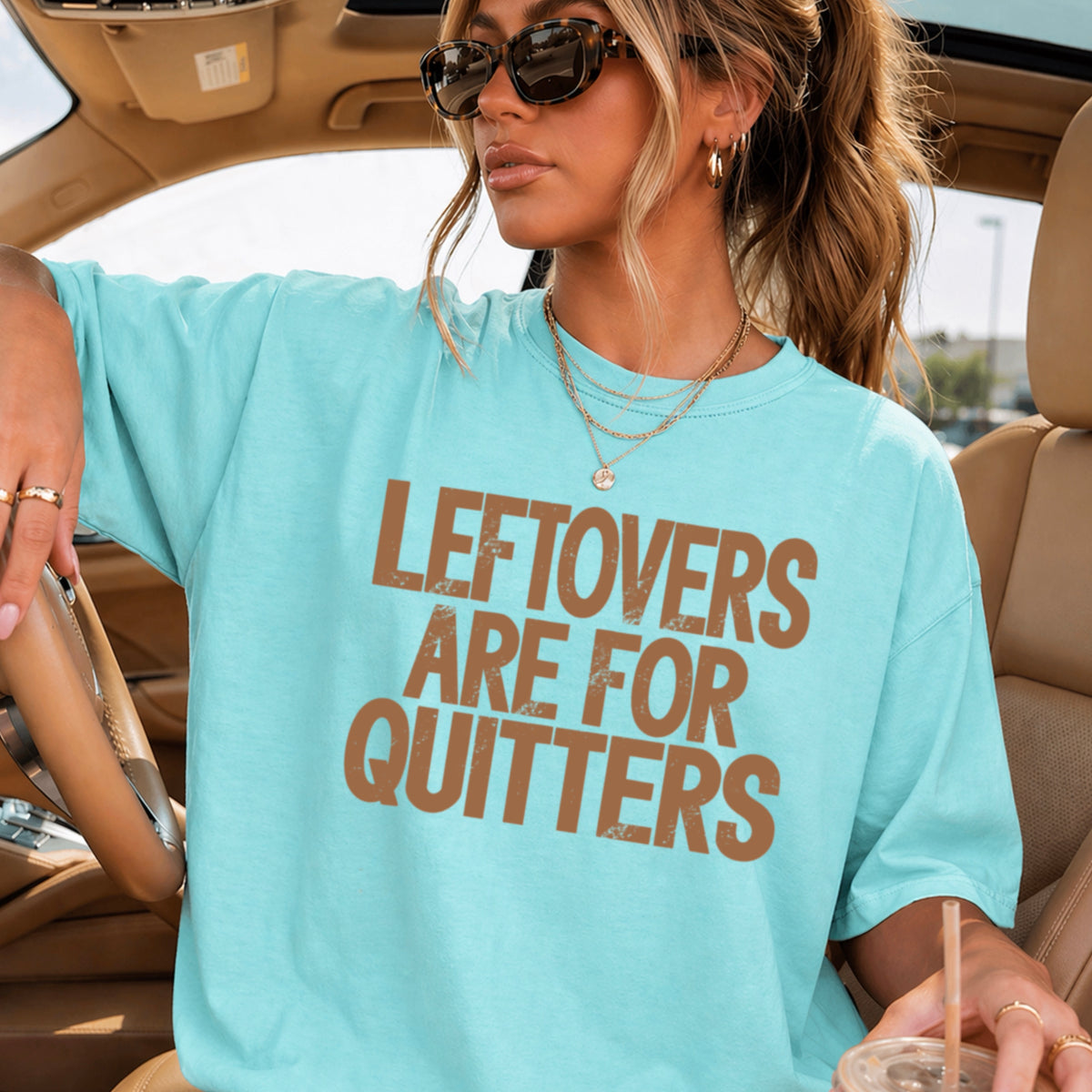 Leftovers Are For Quitters Thanksgiving Comfort Color Graphic Tee