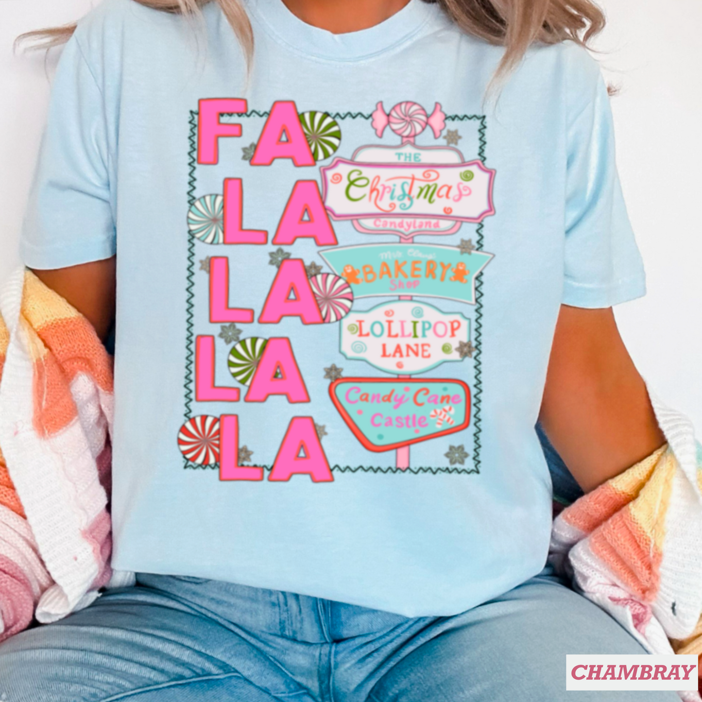 Fa La La Comfort Color Graphic Tee