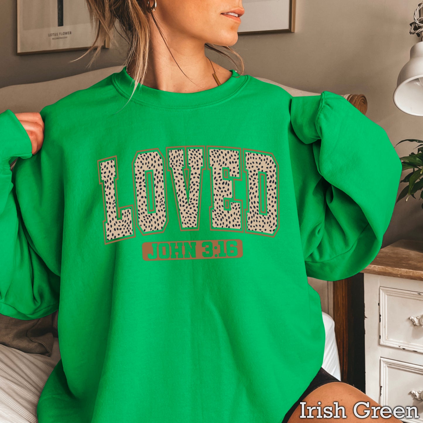 Loved John 3:16 Valentine’s Day Crewneck Sweatshirt