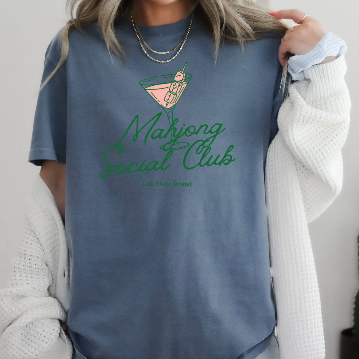 Mahjong Social Club Comfort Color Graphic Tee