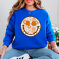 Floral  Face Pumpkin Crewneck Sweatshirt