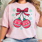 Christmas Cherries Comfort Color Graphic Tee