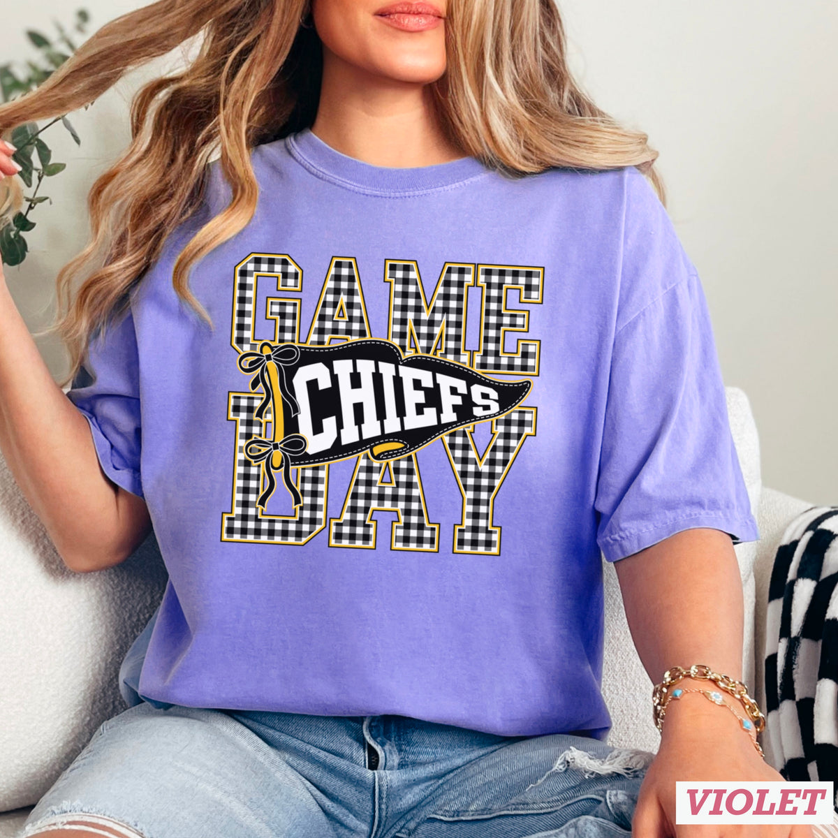 Chiefs Comfort Color Graphic Tee