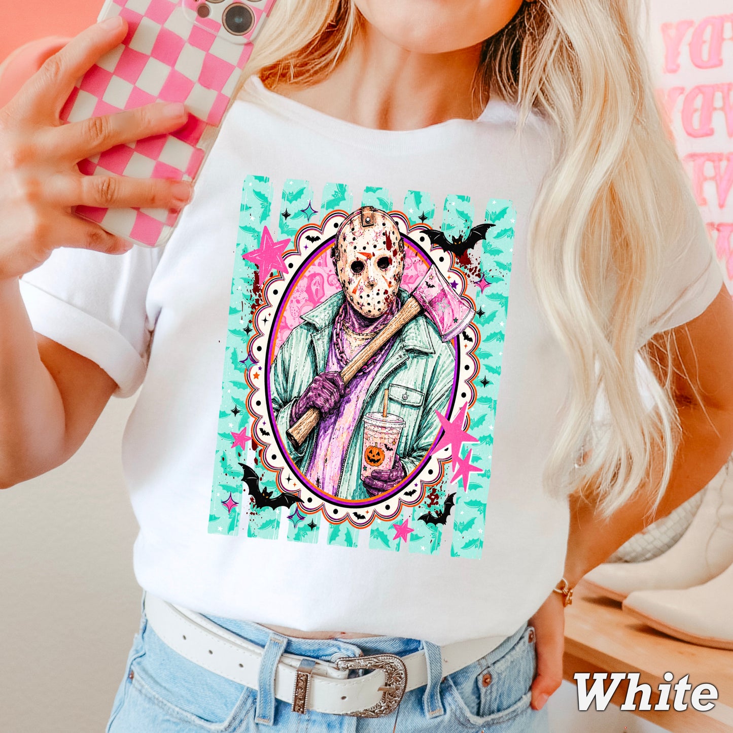 Horror Film Character Halloween Comfort Color Graphic Tee