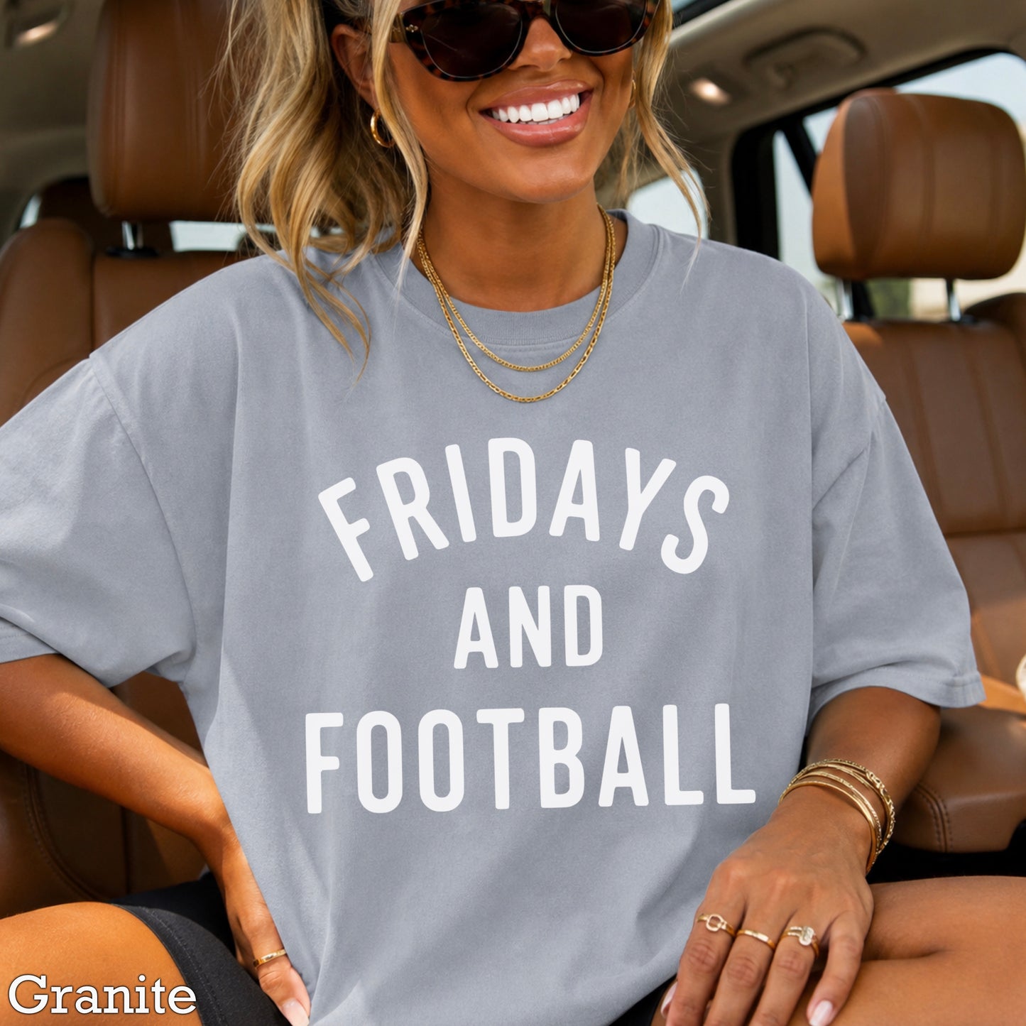 Fridays And Football Comfort Color Graphic Tee