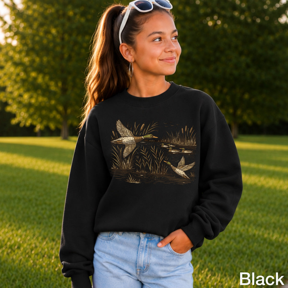 Mallard Ducks Youth Crewneck Sweatshirt