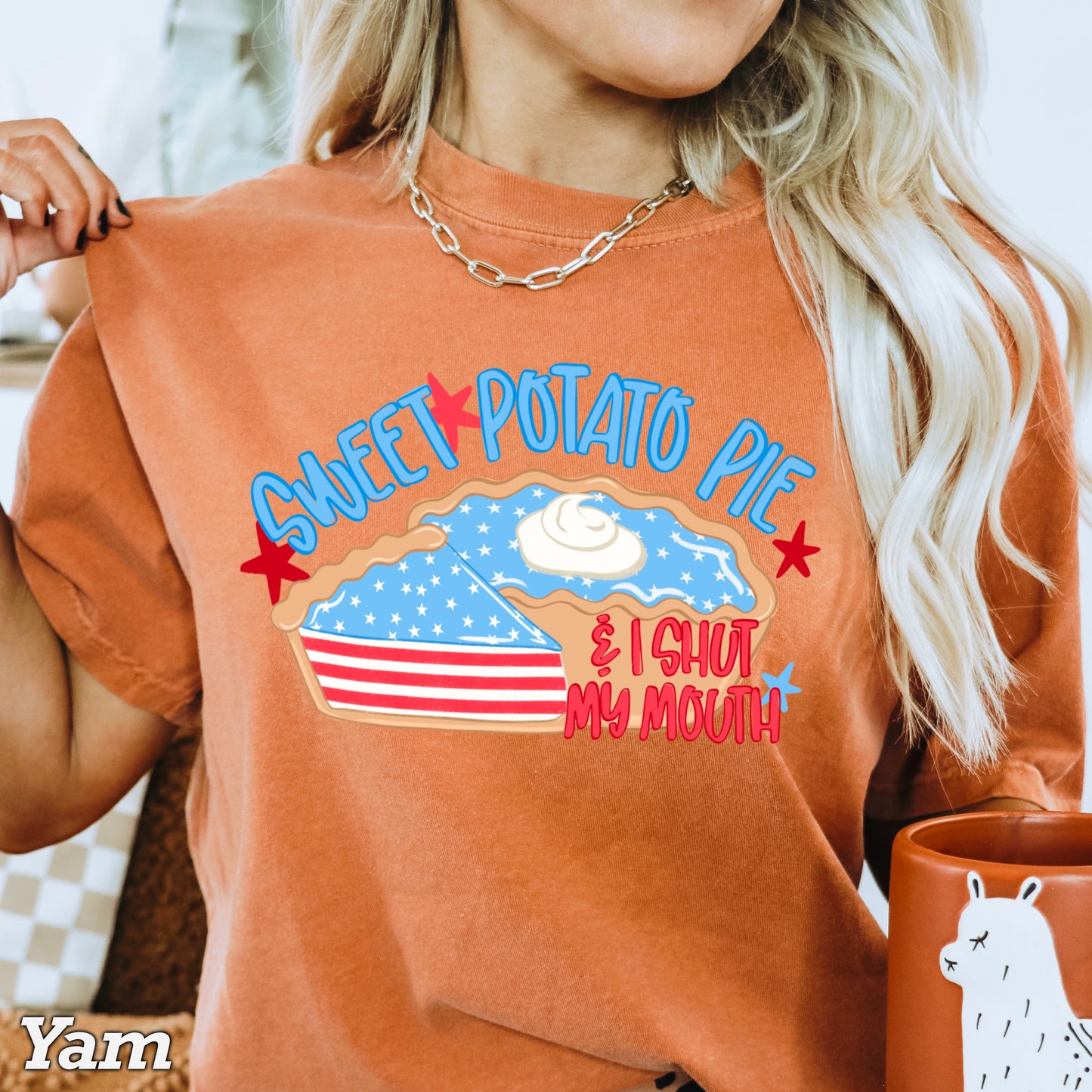 Sweet Potato Pie Patriotic Comfort Color Graphic Tee