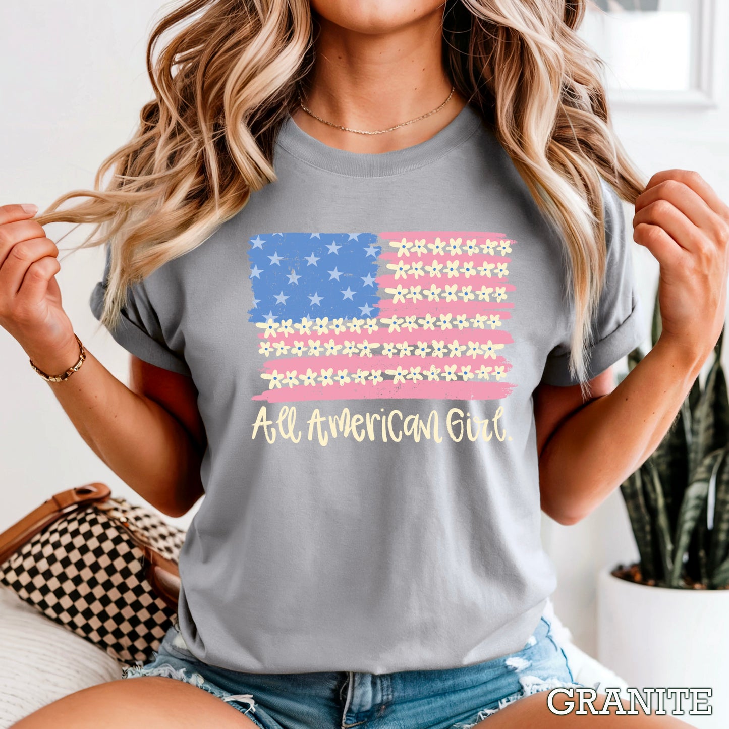 All American Girl Comfort Color Graphic Tee