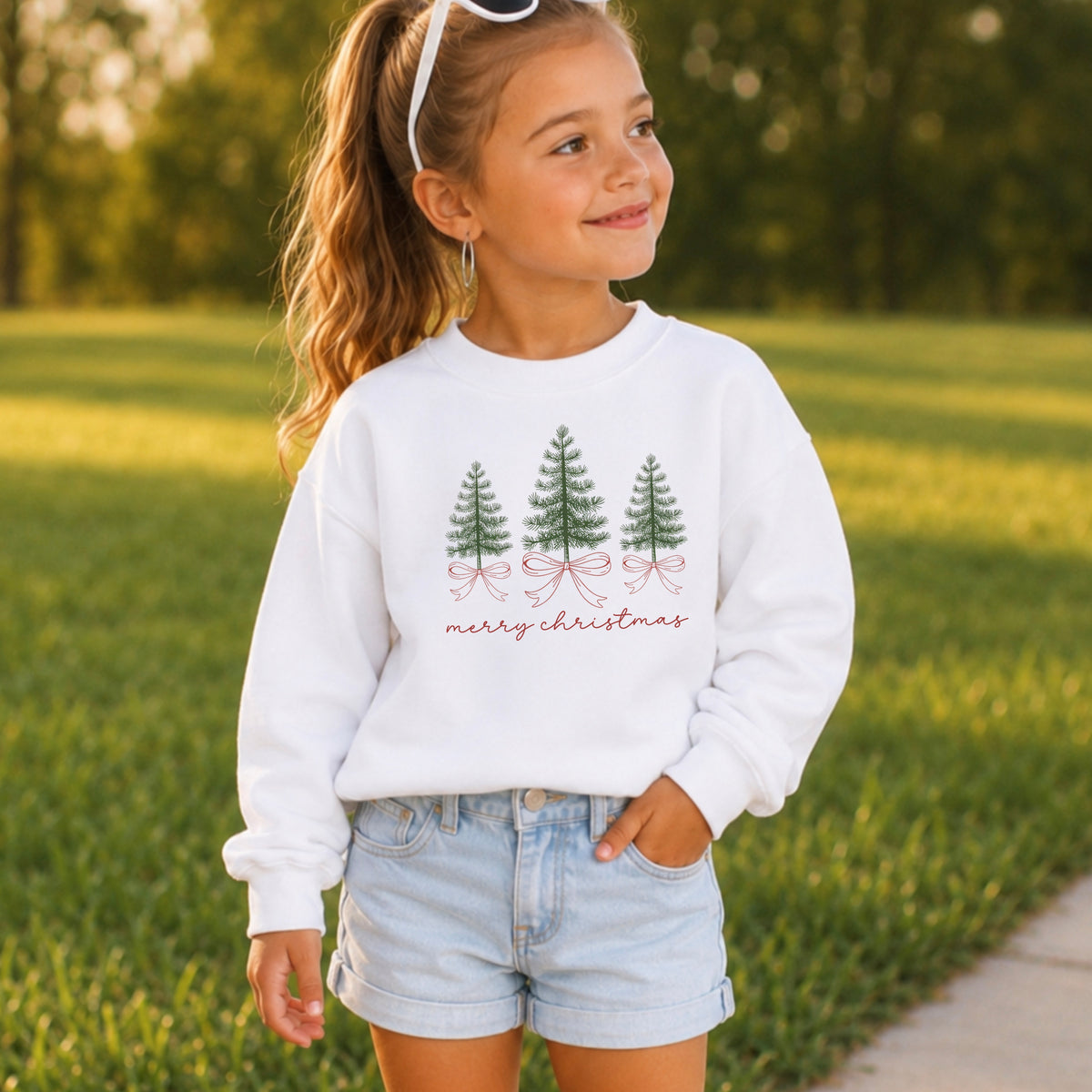 Merry Christmas Youth Crewneck Sweatshirt