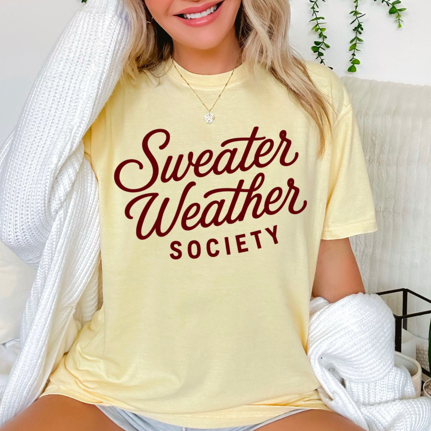 Sweater Weather Society Comfort Color Graphic Tee