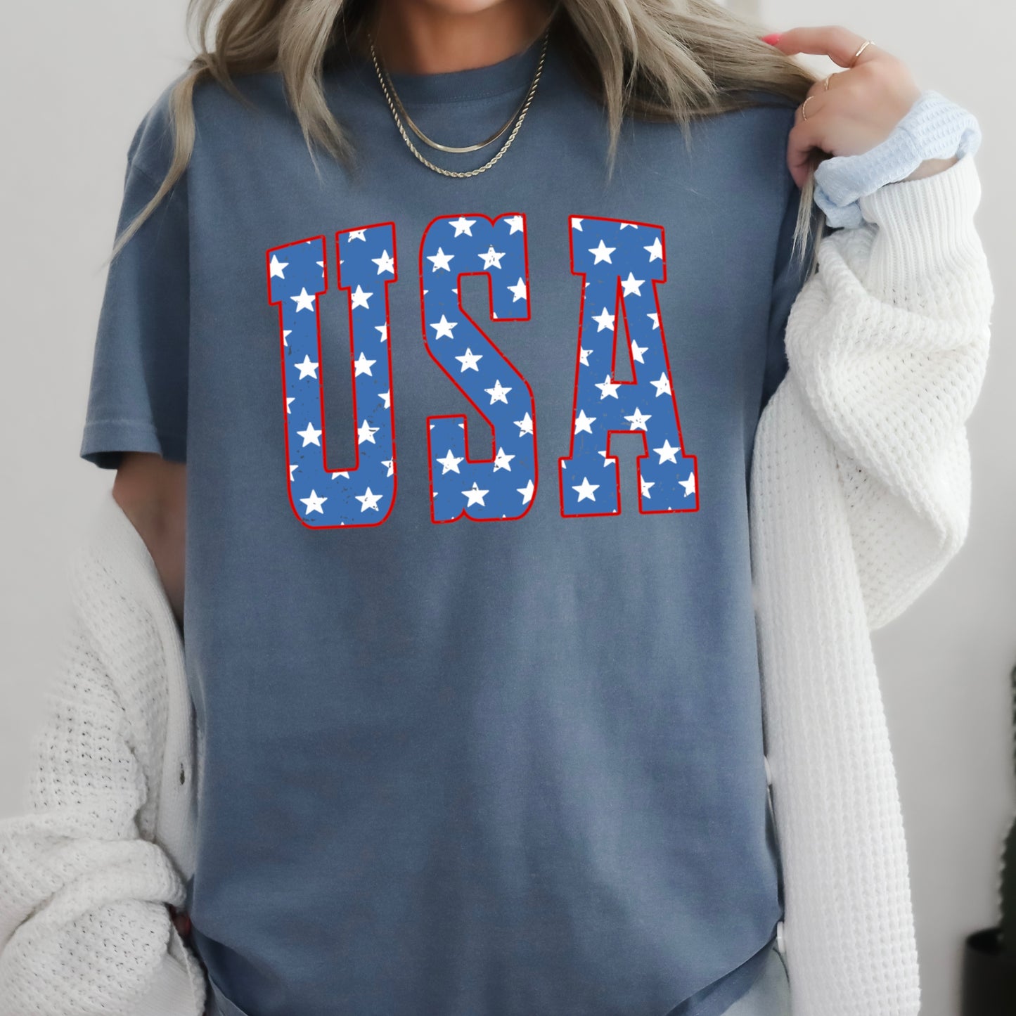 USA Patriotic Comfort Color Graphic Tee