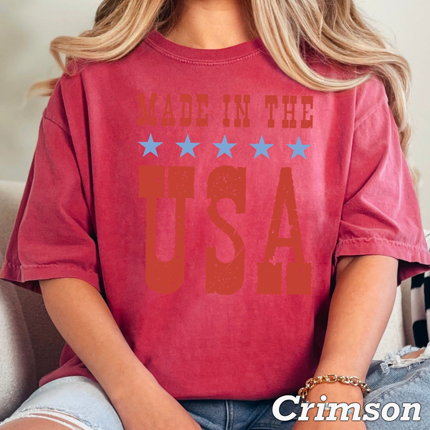 Made InThe USA July 4th Comfort Color Graphic Tee