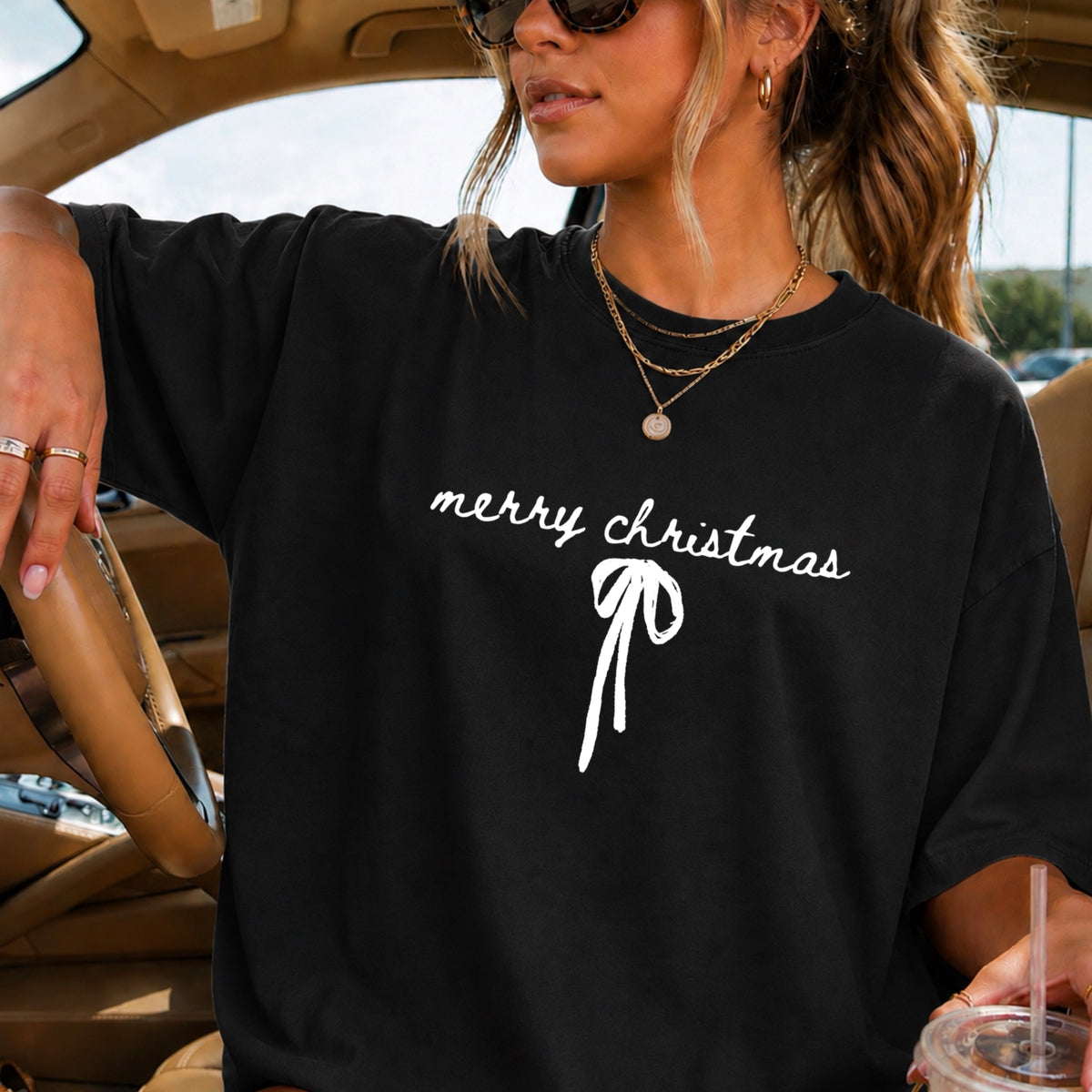 Merry Christmas Comfort Color Graphic Tee