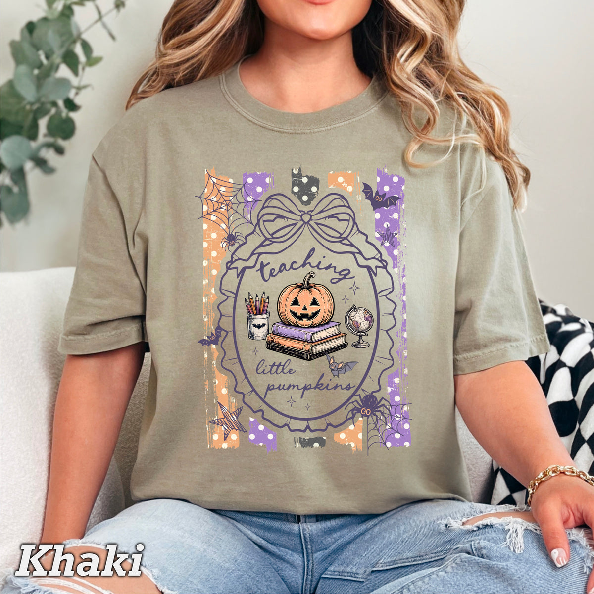 Teaching Little Pumpkins Comfort Color Graphic Tee