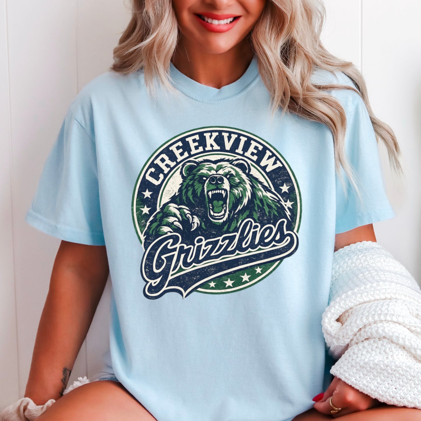 Creekview Grizzlies Comfort Color Graphic Tee