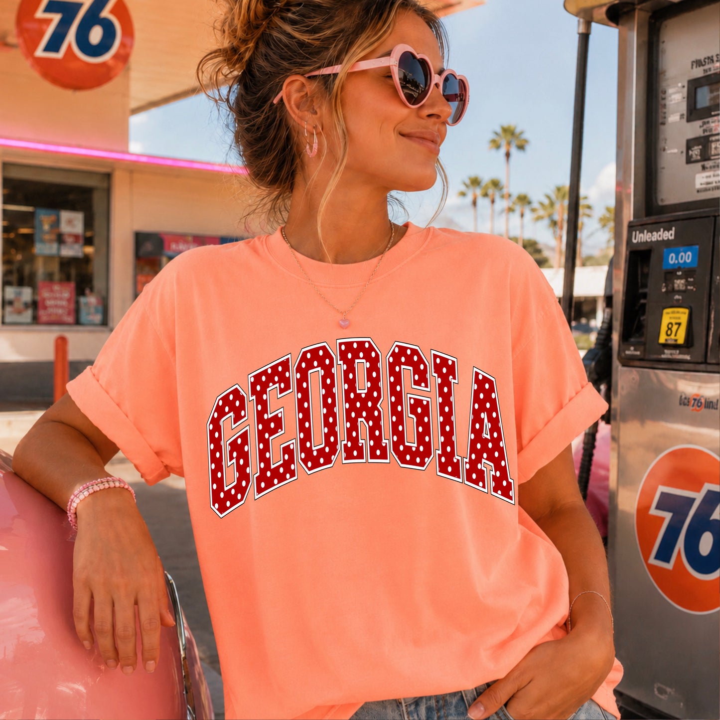 Georgia Polka Dot Comfort Color Graphic Tee