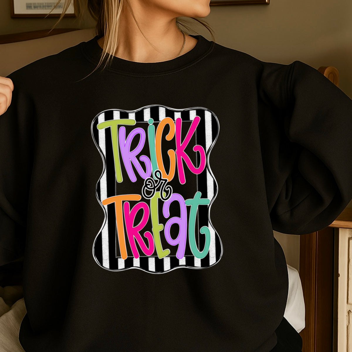 Trick Or Treat Halloween Crewneck Sweatshirt