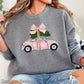 Pink Christmas Car Crewneck Sweatshirt