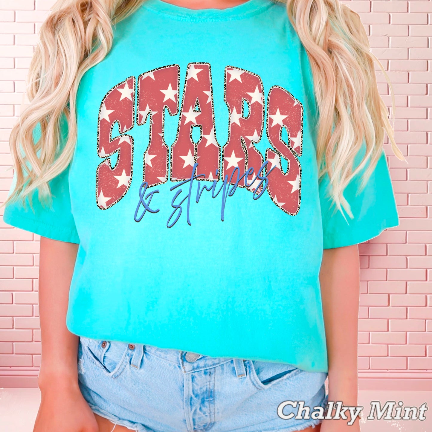 Stars & Stripes July 4th Comfort Color Graphic Tee