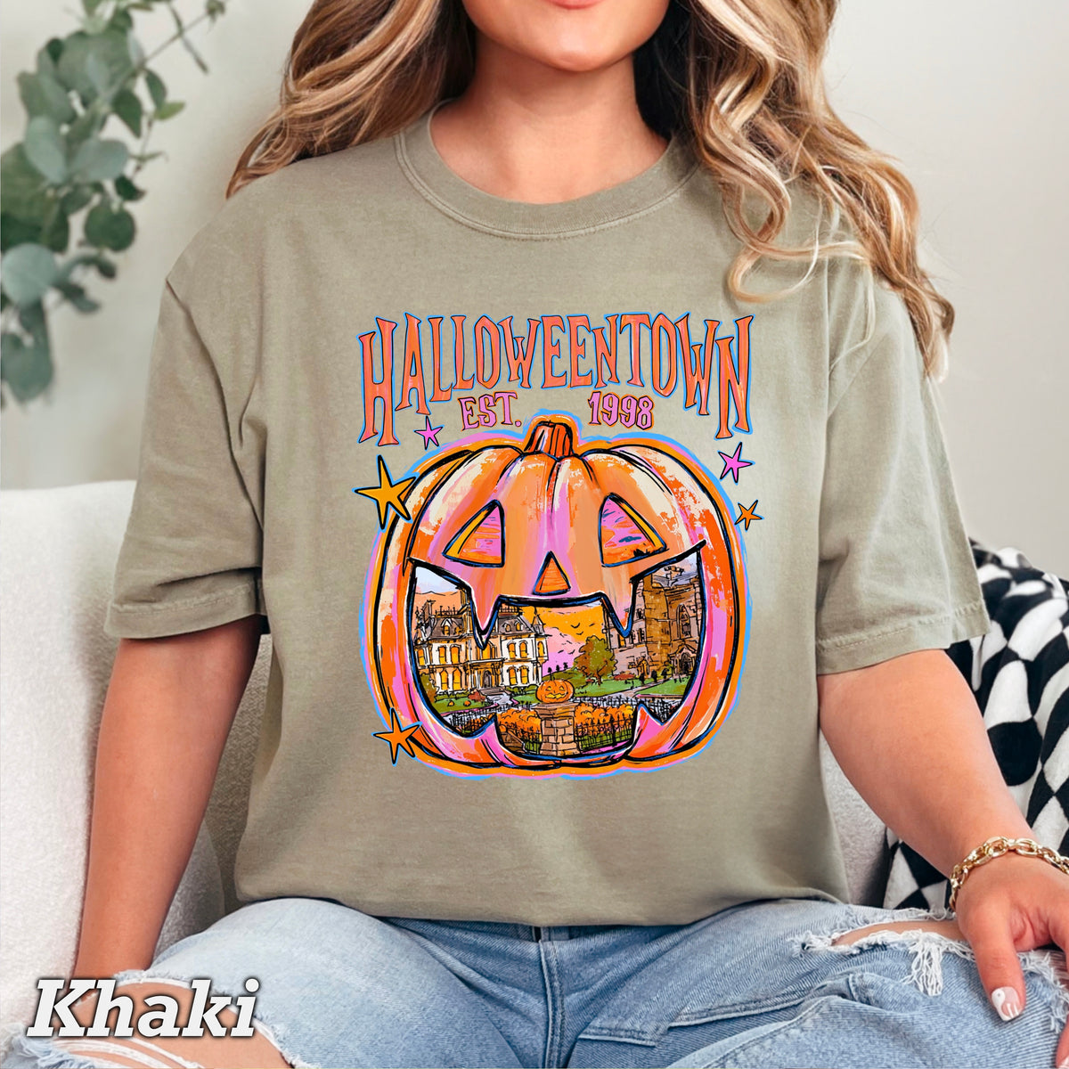 Halloween Town Comfort Color Graphic Tee