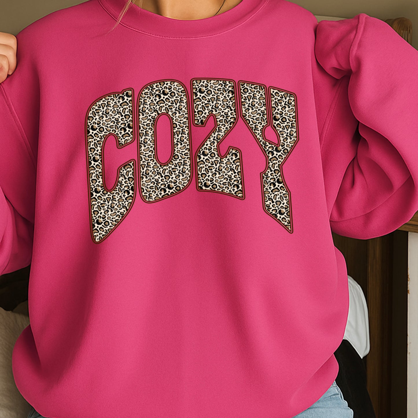 Leopard Cozy Crewneck Sweatshirt
