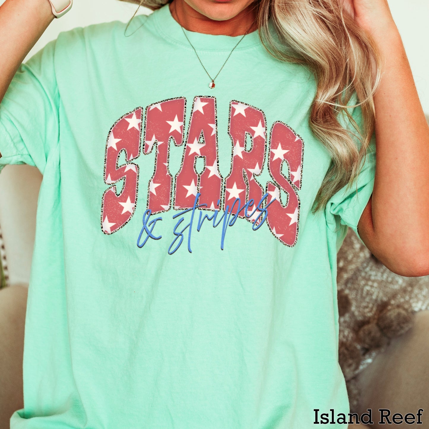 Stars & Stripes July 4th Comfort Color Graphic Tee