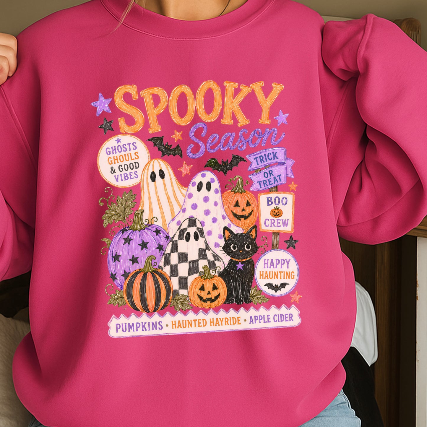 Spooky Season Halloween Crewneck Sweatshirt