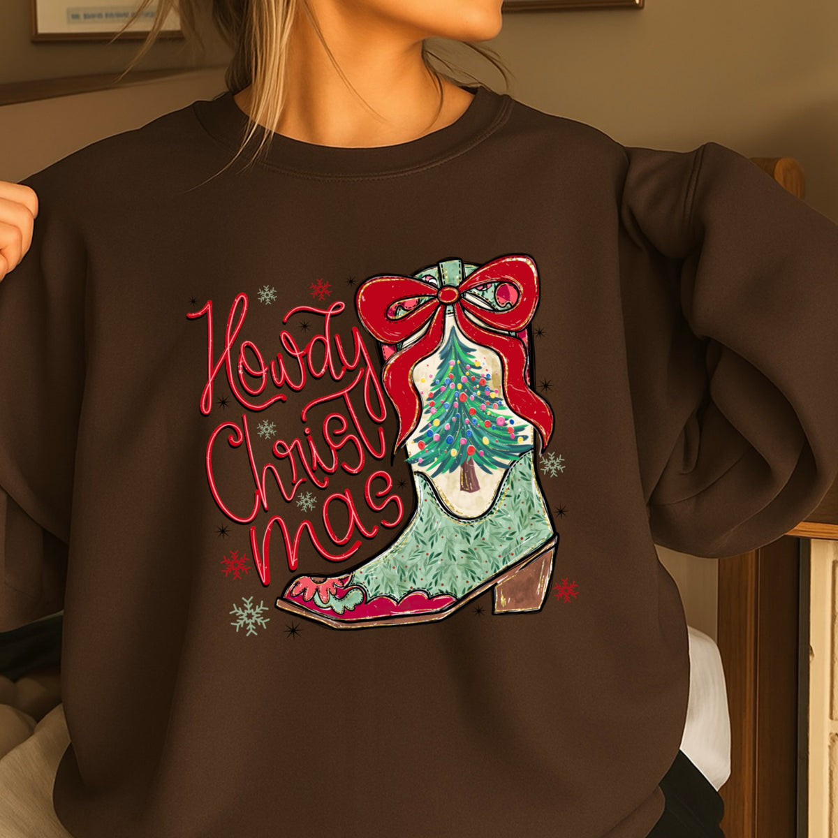 Howdy Christmas Crewneck Sweatshirt