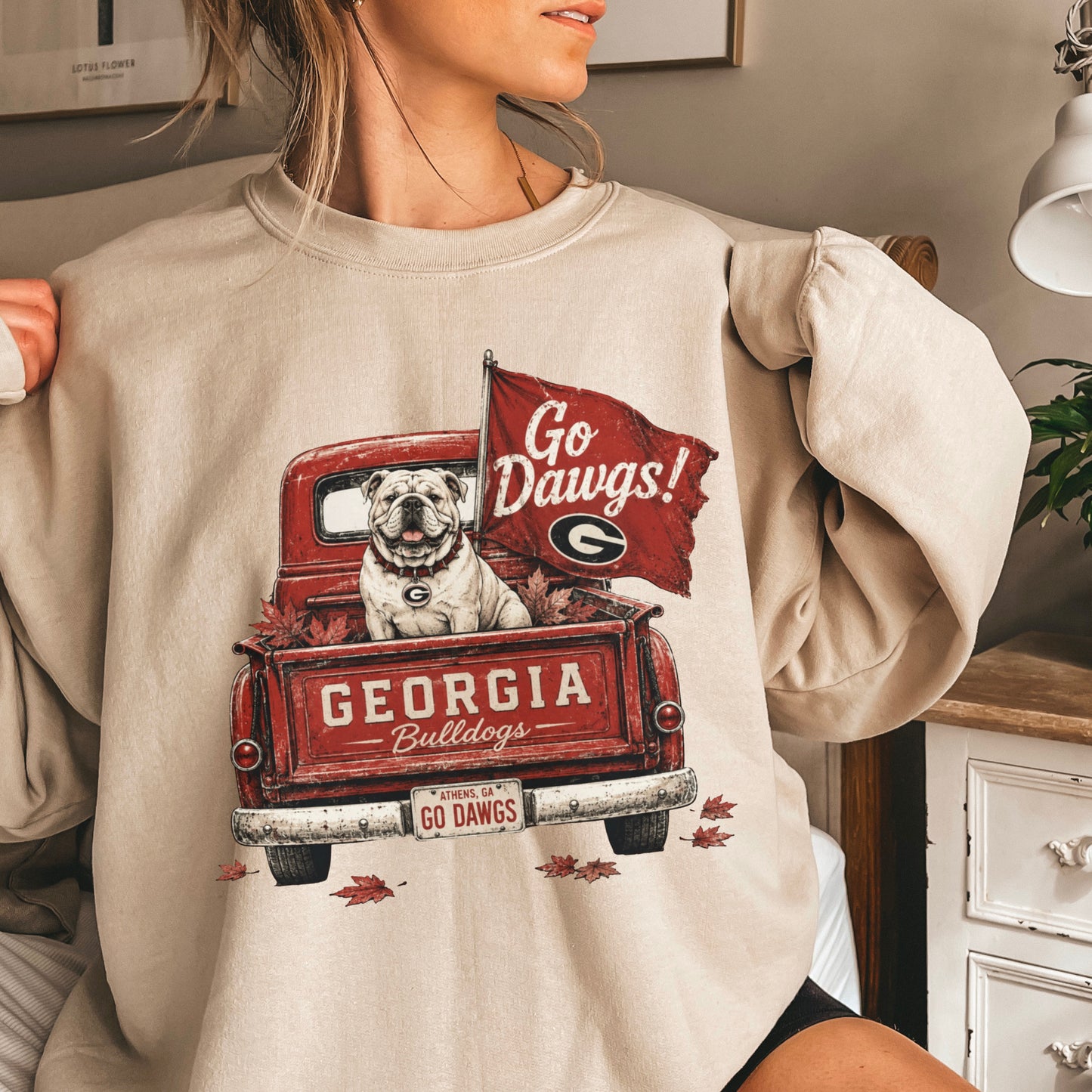 Red & Black Pickup Truck Crewneck Sweatshirt