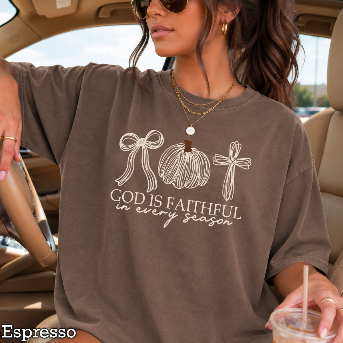 God Is Faithful In Every Season Comfort Color Graphic Tee