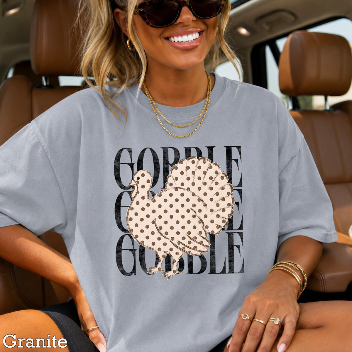 Gobble Thanksgiving Comfort Color Graphic Tee