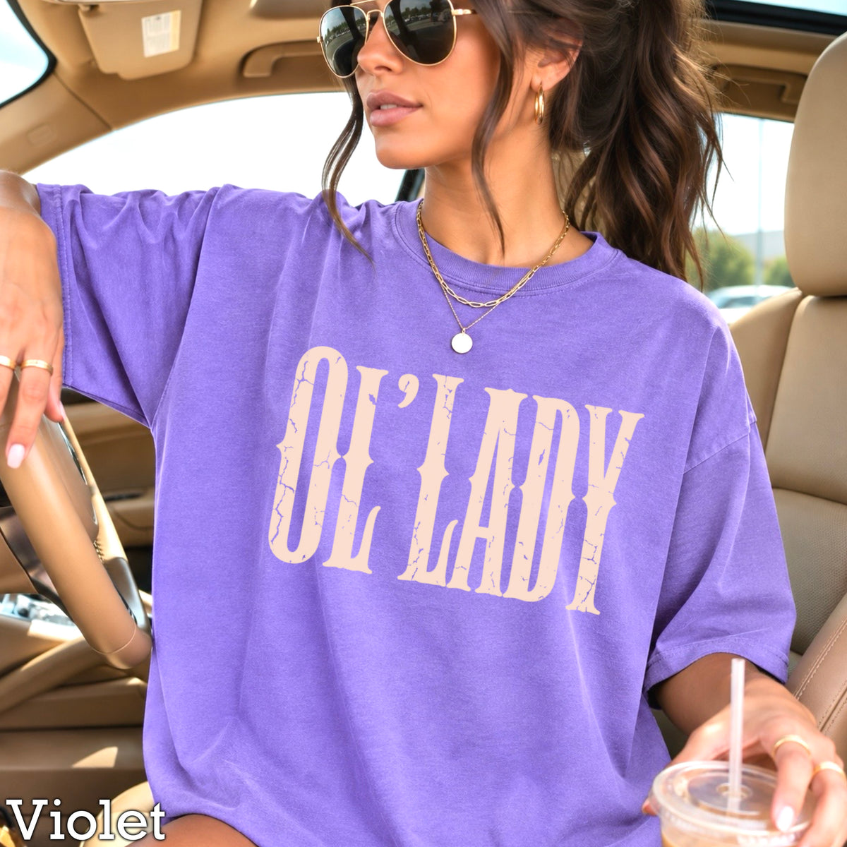 Ol’ Lady Comfort Color Graphic Tee