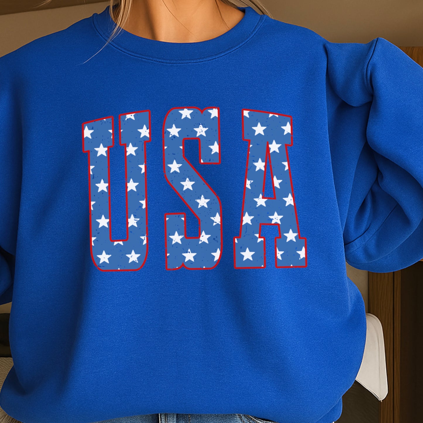 USA Patriotic Crewneck Sweatshirt