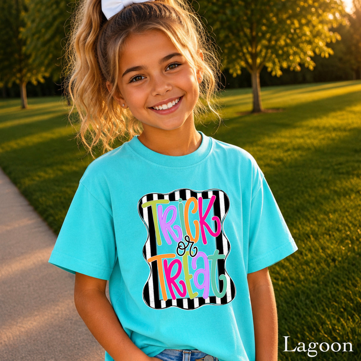 Trick Or Treat Halloween Youth Comfort Color T-Shirt