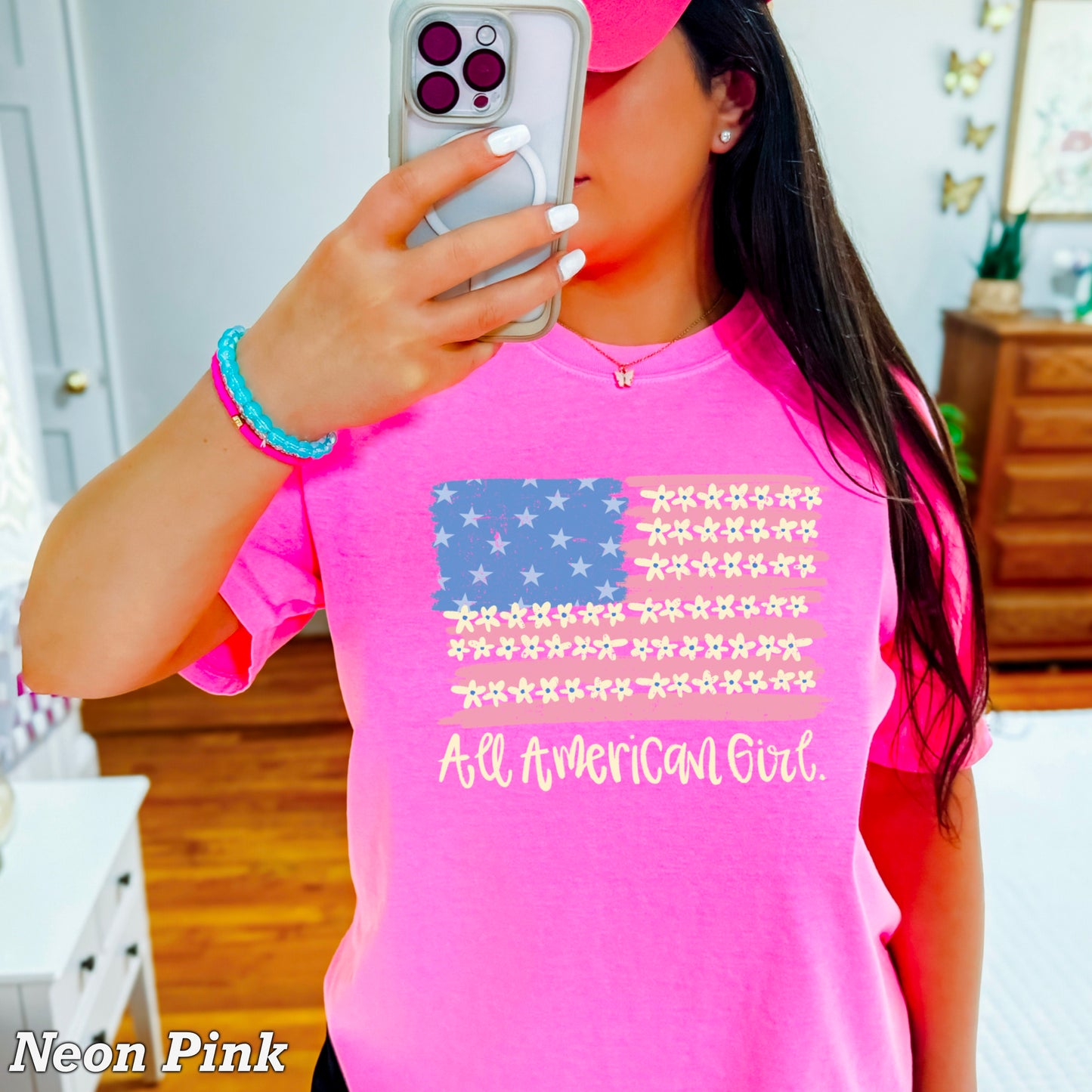 All American Girl Comfort Color Graphic Tee