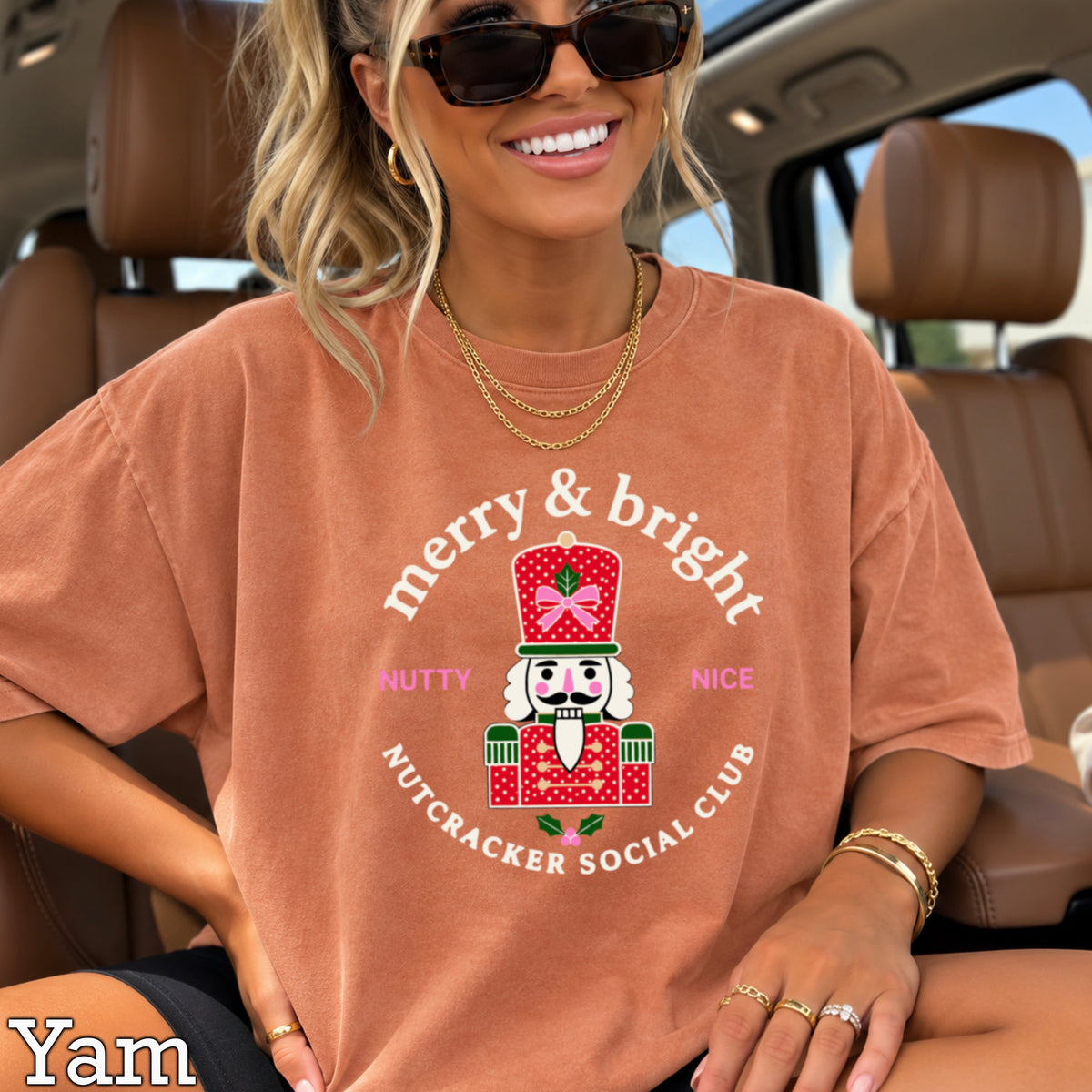 Nutcracker Social Club Christmas Comfort Color Graphic Tee