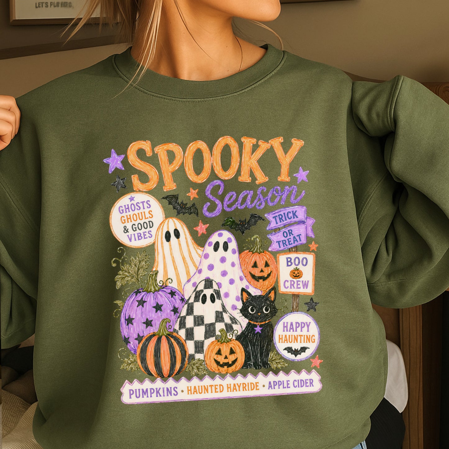 Spooky Season Halloween Crewneck Sweatshirt