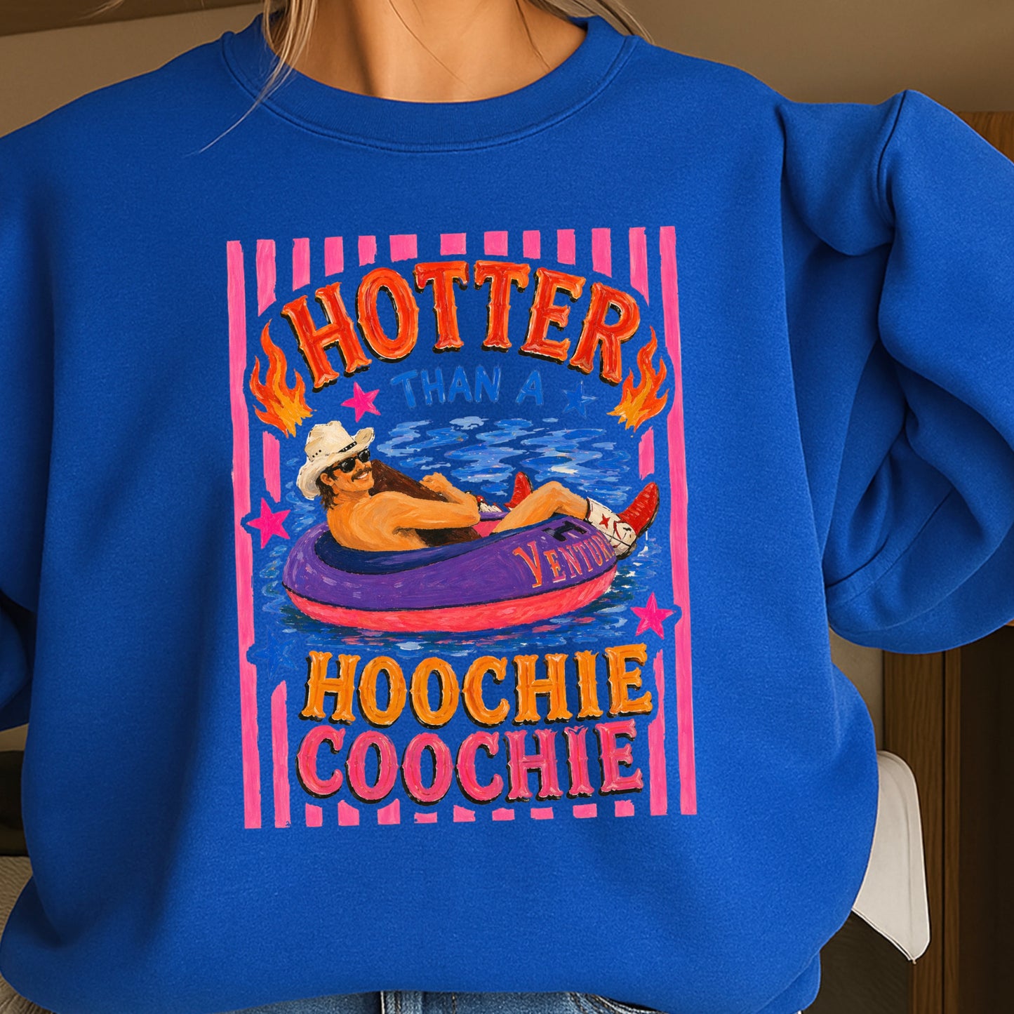 Hotter Than A Hoochie Coochie  Crewneck Sweatshirt
