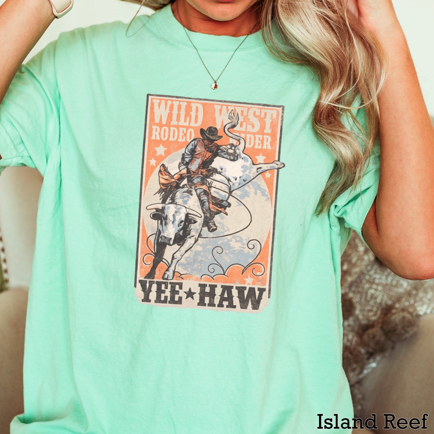 Wild West Rodeo Rider Comfort Color Graphic Tee