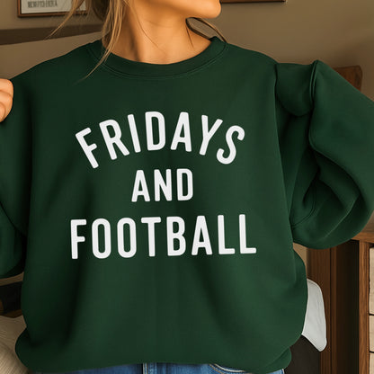 Fridays And Football Crewneck Sweatshirt