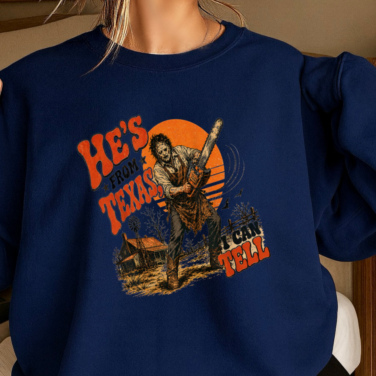 He’s From Texas Halloween Sweatshirt
