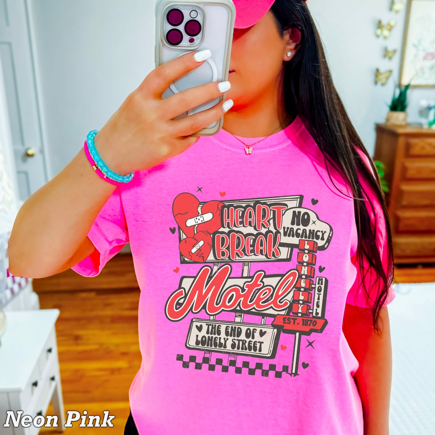 Heart Break Motel Valentine’s Day Comfort Color Graphic Tee